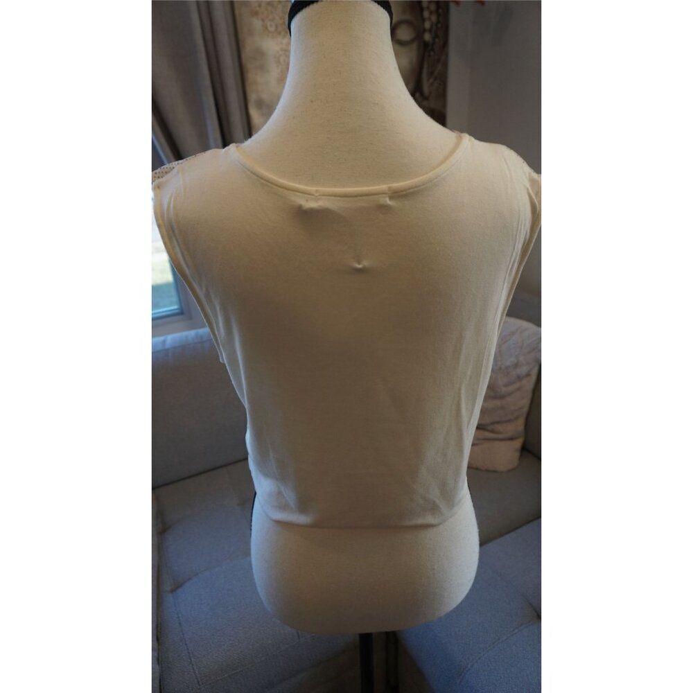Bailey 44 Kwaito Alabaster Top - Size M - Perforated Sleeveless Minimalist - Picture 9 of 10